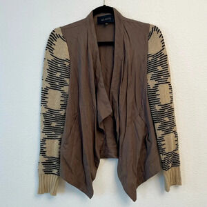 Blu Pepper Women’s Knit Cardigan Brown Aztec Print Size Small.